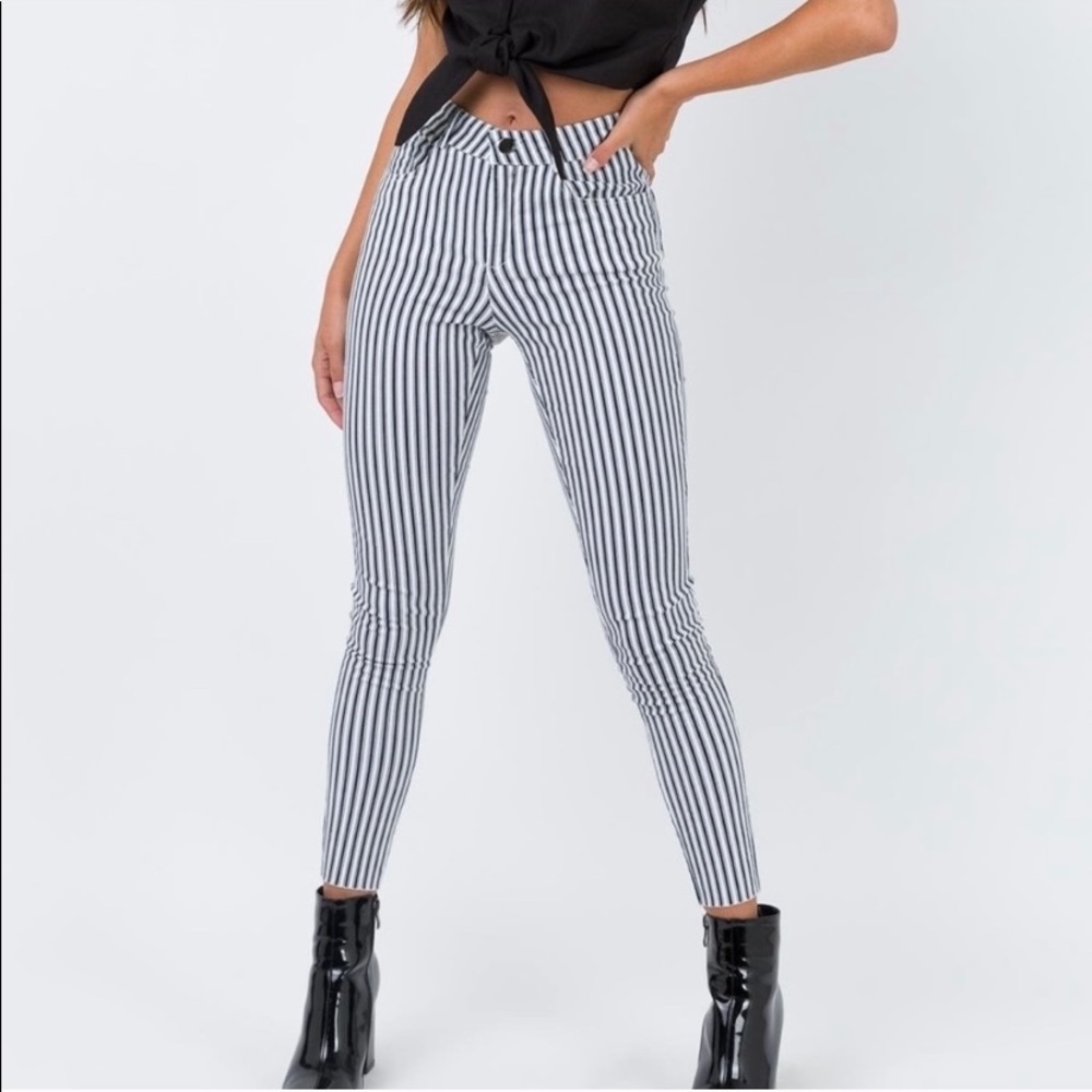 Princess Polly striped pants size 2